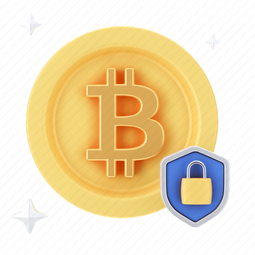 Finance, bitcoin, secure, lock, security, password, blockchain 3D illustration - Download on Iconfinder
