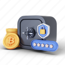crypto, bitcoin, coin, digital, currency, finance, cryptocurrency, password, lock, locker 