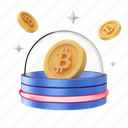 crypto, bitcoin, coin, digital, currency, finance, cryptocurrency, lock, secure, projection 