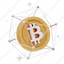 bitcoin, 3d illustration, cryptocurrency art, digital finance, virtual currency design, blockchain graphics, btc concept, crypto visualization, financial technology rendering, crypto asset art 