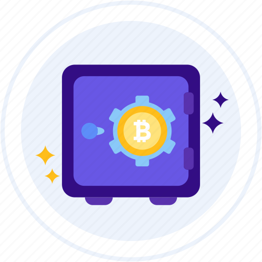 Bitcoin, safe, safe box, storage, vault icon - Download on Iconfinder