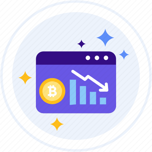 Bitcoin, chart, cryptocurrencies, down, going, stock, stock market icon - Download on Iconfinder