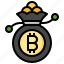 money, bag, budget, bitcoin, blockchain, cryptocurrency 