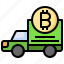 money, transfer, truck, wire, cryptocurrency, business 