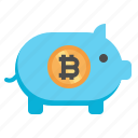 bitcoin, save, saving, bank, banking, pig
