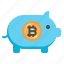 bitcoin, save, saving, bank, banking, pig 