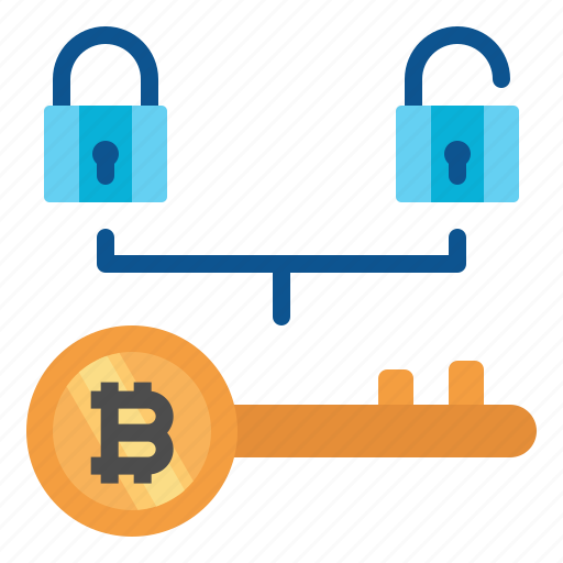 Protection, key, bitcoin, cryptocurrency, lock, unlock, shield icon - Download on Iconfinder