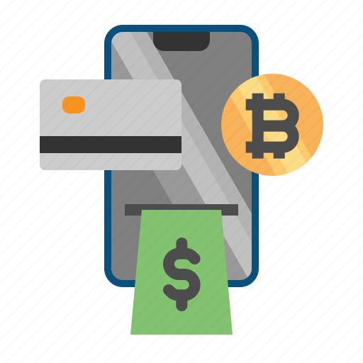 Phone, withdraw, bitcoin, atm, credit, card, cash icon - Download on Iconfinder