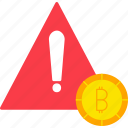 alert, attention, error, message, warning, crypto, bitcoin, blockchain