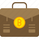 briefcase, financial, investment, profit, crypto, icon, bitcoin, blockchain