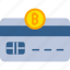 crypto, currency, card, virtual, id, credit, online, web, banking, icon, bitcoin, blockchain 