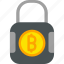 paid, lock, blockchain, cryptocurrency, currency, protection, security, icon, crypto, bitcoin 