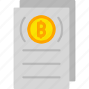 paper, crypto, bitcoin, cryptocurrency, blockchain, whitepaper, document, file, icon