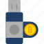 usb, bitcoin, digital, drive, flash, storage, wallet, icon, crypto, blockchain 