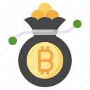 money, bag, budget, bitcoin, blockchain, cryptocurrency