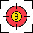 aim, target, bitcoin, targets, cryptocurrency, crypto, icon, blockchain