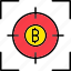 aim, target, bitcoin, targets, cryptocurrency, crypto, icon, blockchain 