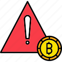 alert, attention, error, message, warning, crypto, bitcoin, blockchain