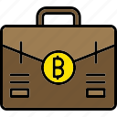 briefcase, financial, investment, profit, crypto, icon, bitcoin, blockchain
