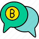 chat, bubble, communication, message, support, talk, text, icon, crypto, bitcoin, blockchain