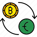 currency, exchange, change, converter, dollar, euro, financial, icon, crypto, bitcoin, blockchain