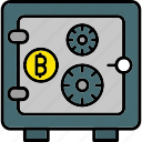 locker, safe, nft, blockchain, crypto, vault, security, finance, bank, icon, bitcoin