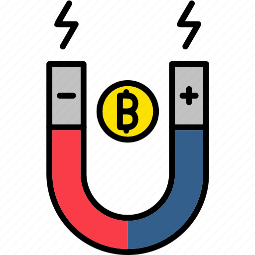 Magnet, bitcoin, blockchain, finance, coin, crypto, magnetic icon - Download on Iconfinder