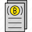paper, crypto, bitcoin, cryptocurrency, blockchain, whitepaper, document, file, icon 