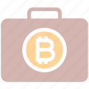 bag, bitcoin, bitcoin related business, bitcoin related company, bitcoin related job, briefcase, cryptocurrency business