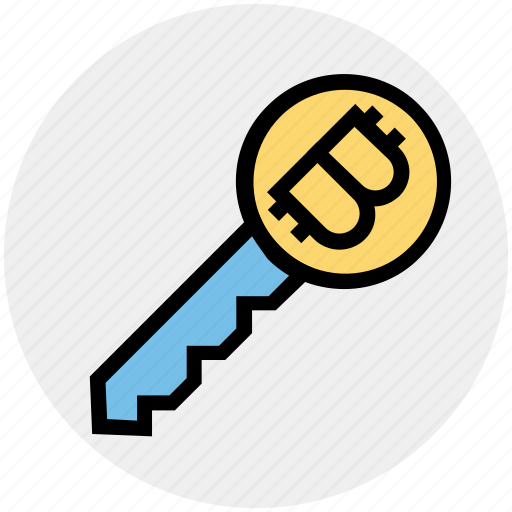 Bitcoin, bitcoin key, blockchain, cryptocurrency, encryption, key, security icon - Download on Iconfinder