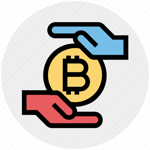 Bitcoin, cryptocurrency, currency, hand, money, payment, safe icon - Download on Iconfinder