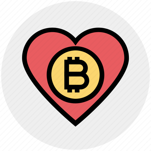 Bitcoin, cryptocurrency, favorite, heart, like, love, rate icon - Download on Iconfinder