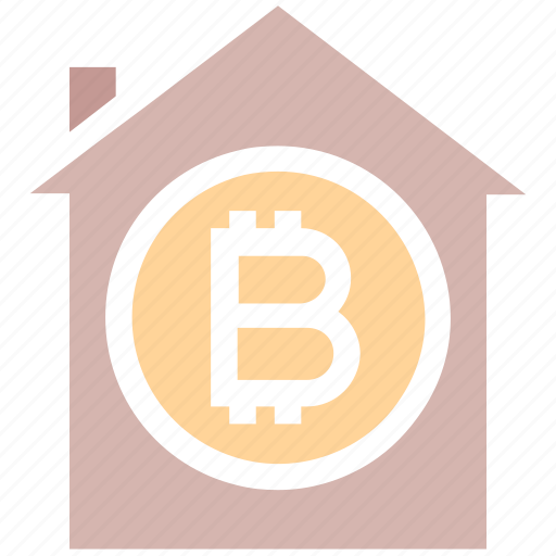 Apartment, bitcoin, building, home, house, property, virtual money icon - Download on Iconfinder