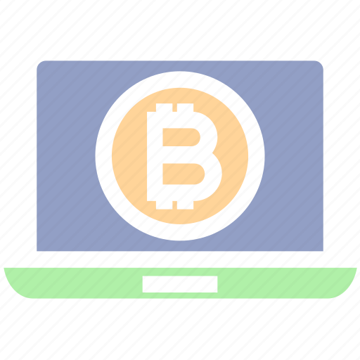 Bitcoin, blockchain, coin, cryptocurrency, income, laptop, money icon - Download on Iconfinder