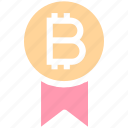 award, badge, bitcoin, cryptocurrency, investment, medal, prize