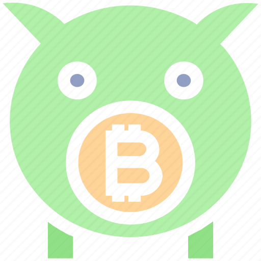 Bitcoin, blockchain, cryptocurrency, digital currency, money, piggybank, savings icon - Download on Iconfinder