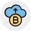 arrow, bitcoin, cloud, cloud computing, coin, cryptocurrency, up 