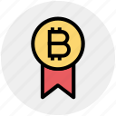 award, badge, bitcoin, cryptocurrency, investment, medal, prize 