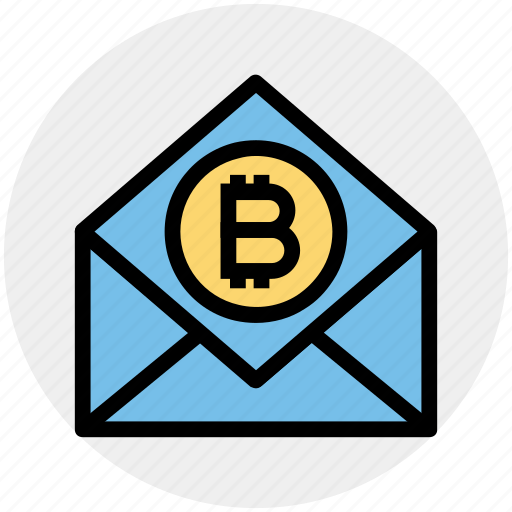 Bitcoin, blockchain, cryptocurrency, digital currency, envelope, latter, mail icon - Download on Iconfinder