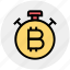 bitcoin, measure, speed, stopwatch, time, timepiece, timer 