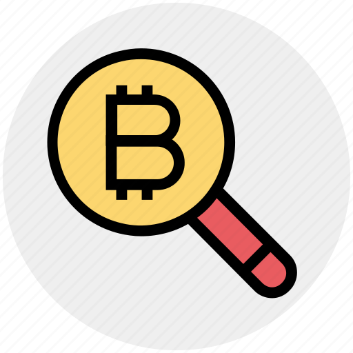 Bitcoin, bitcoin icon, find, magnifier, magnifier icon, search, zoom icon - Download on Iconfinder