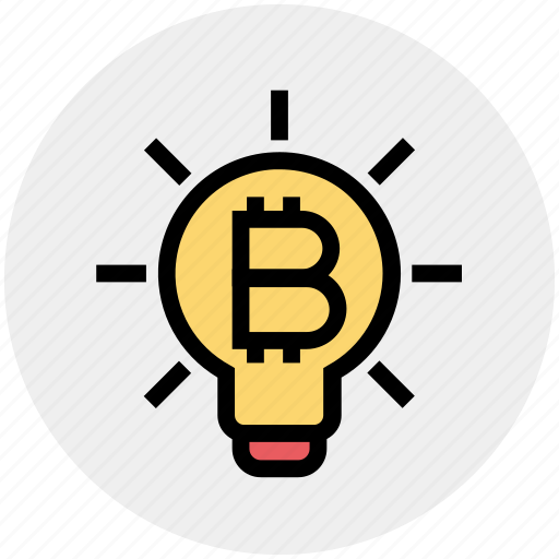 Bitcoin, bulb, cryptocurrency, idea, innovation, light, light bulb icon - Download on Iconfinder