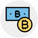 bitcoin, bitcoin note, cash and coin, coin, cryptocurrency, currency note, money 