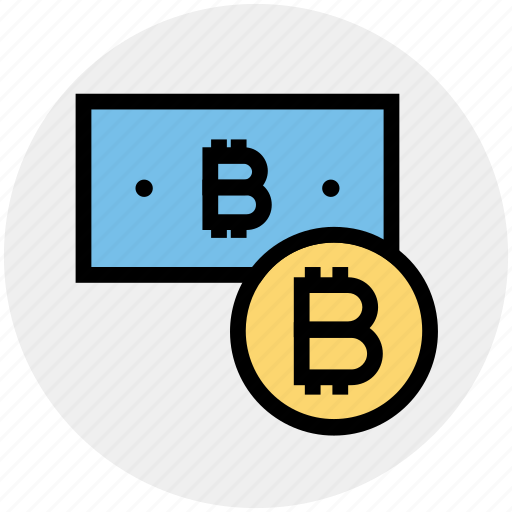 Bitcoin, bitcoin note, cash and coin, coin, cryptocurrency, currency note, money icon - Download on Iconfinder