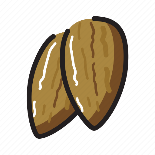 Almond, food, nuts, peanuts icon - Download on Iconfinder
