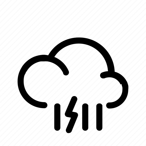 Heavy, lightning, rain, thunder, weather icon - Download on Iconfinder