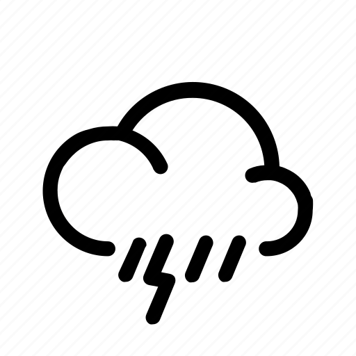 Cloudy, rain, thunder, weather icon - Download on Iconfinder