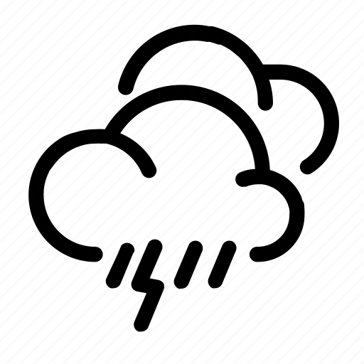 Cloudy, rain, thunder, weather icon - Download on Iconfinder