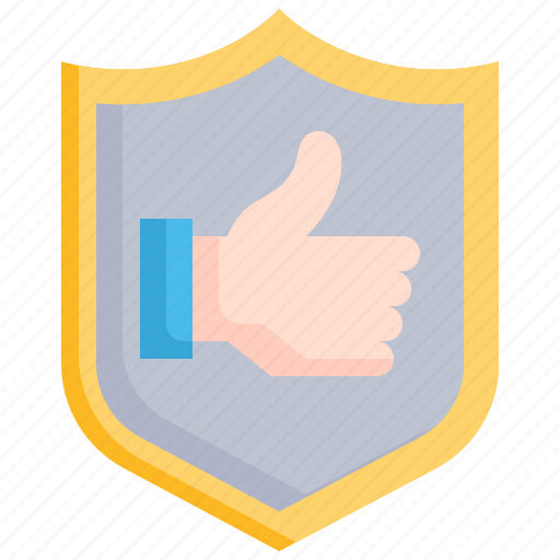 Guarantee, hand, shield, warranty, certificate, quality, approve icon - Download on Iconfinder