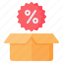 package, sale, discount, open box, black friday, gift, box